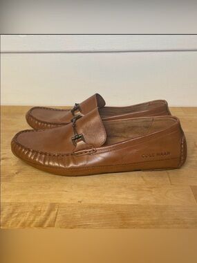Cole Haan Wyatt Bit Driver Loafer Moc Toe slip on tan shoes men’s size 9.5